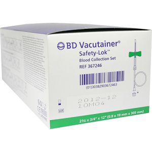 Bd Vacutainer Safety Lok Blood Collection Set G Green Box